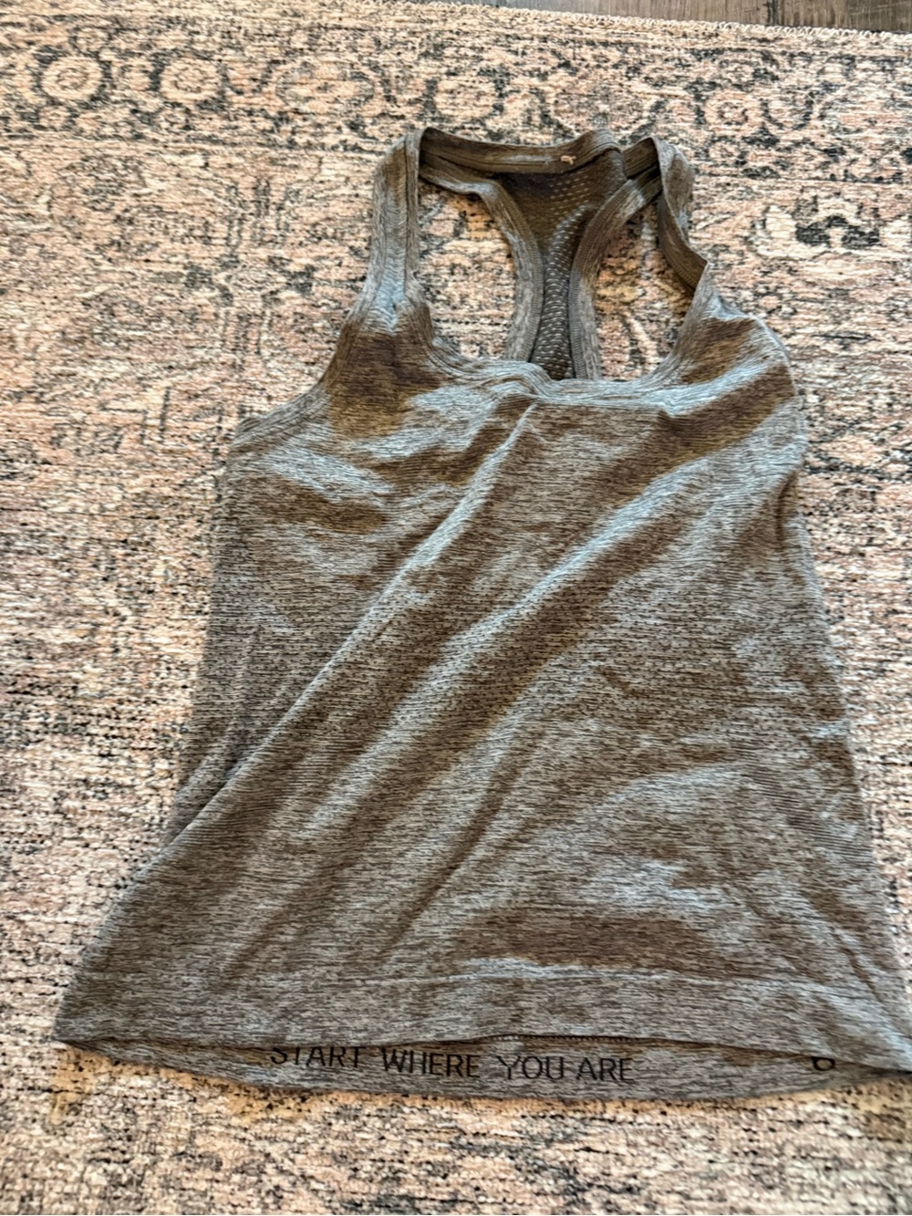 lululemon athletica Heather Gray Racerback Tank